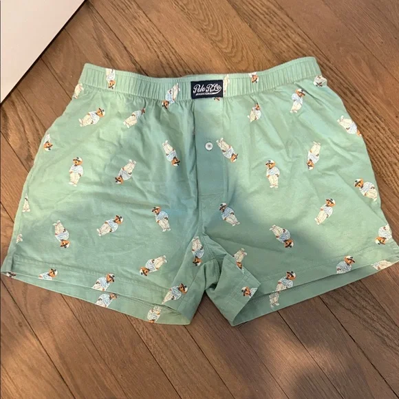 Polo by Ralph Lauren Mint Green Patterned Men's boxer shorts - Picture 1 of 4